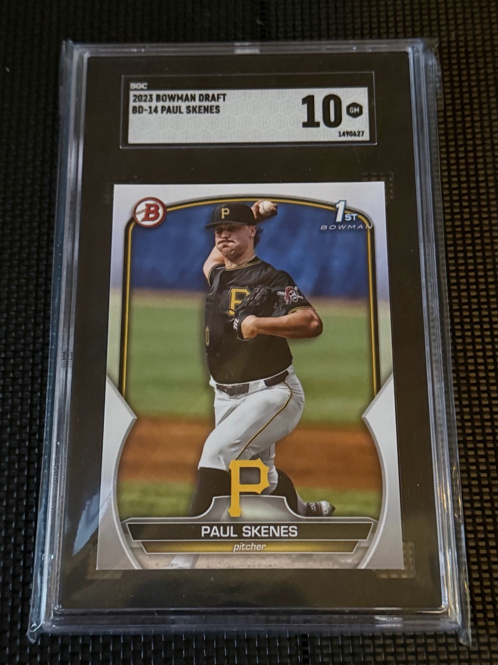 Bowman 2023 Draft Paul Skenes 1st Bowman #BD-14 Pirates SGC 10 Gem Mint